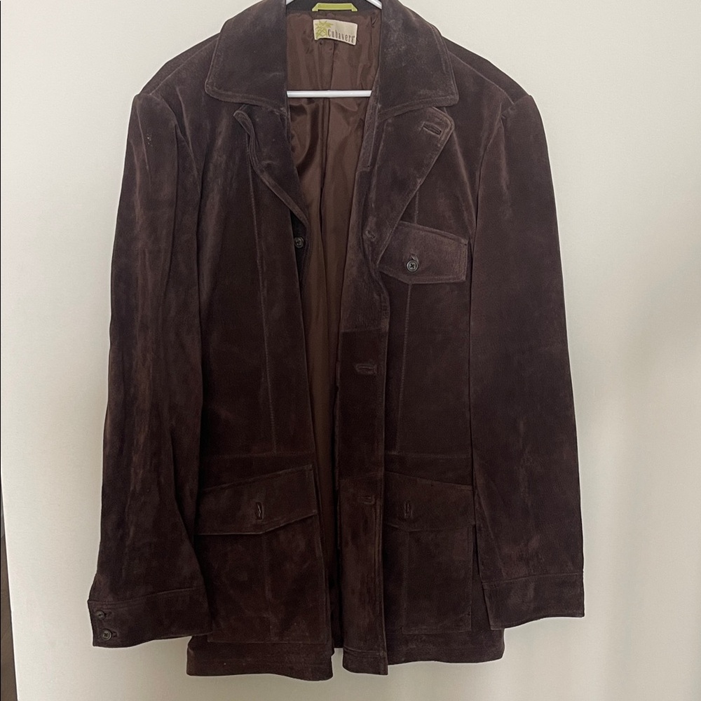 Cubavera Dark Brown Suede Jacket